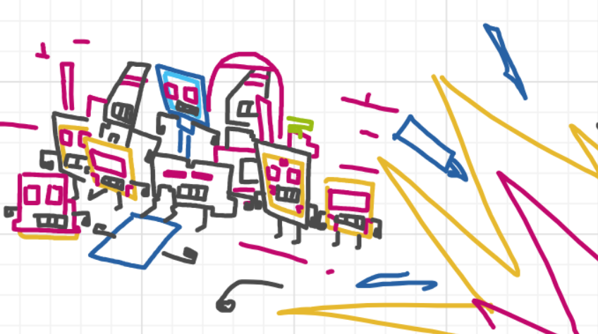 A panel from I've Been Everywhere, Man, episode nine of the Board Boards object show by Furretwalk/WalkingFurret.